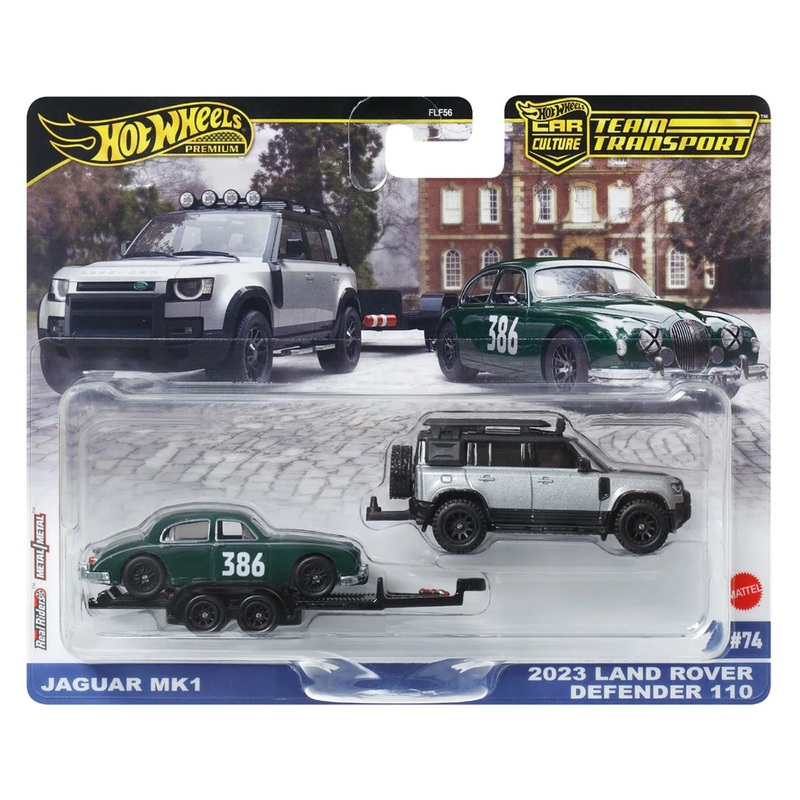 Hot Wheels Team Transport 2025 - Jaguar MK1, 2023 Land Rover Defender 110
