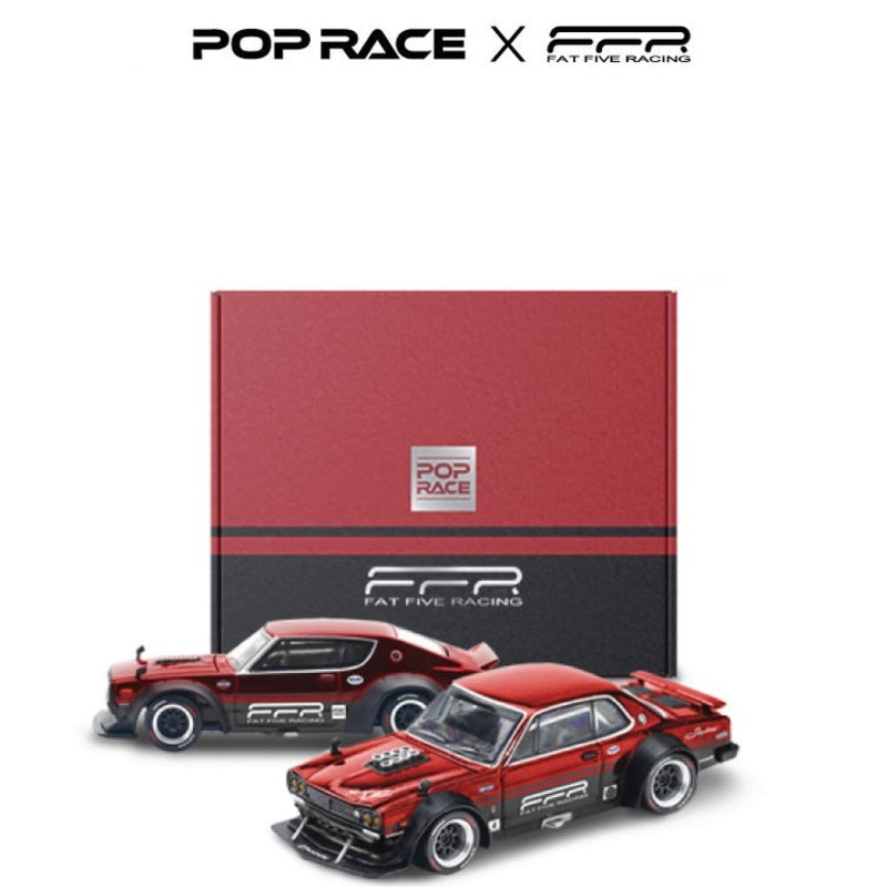 Pop Race x FFR 1:64 Nissan Skyline GT-R V8 Drift (Hakosuka / Kenmeri) 2025 Exclusive Box Set