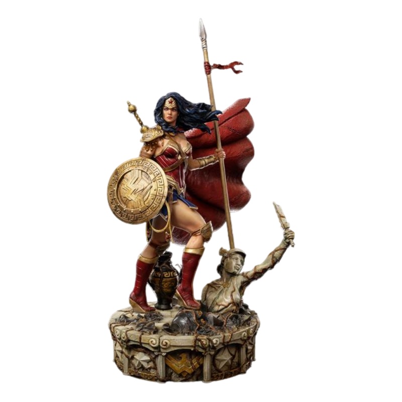 Wonder Woman Unleashed Deluxe DC Comics Art Scale 1/10 Statue By Iron Studios