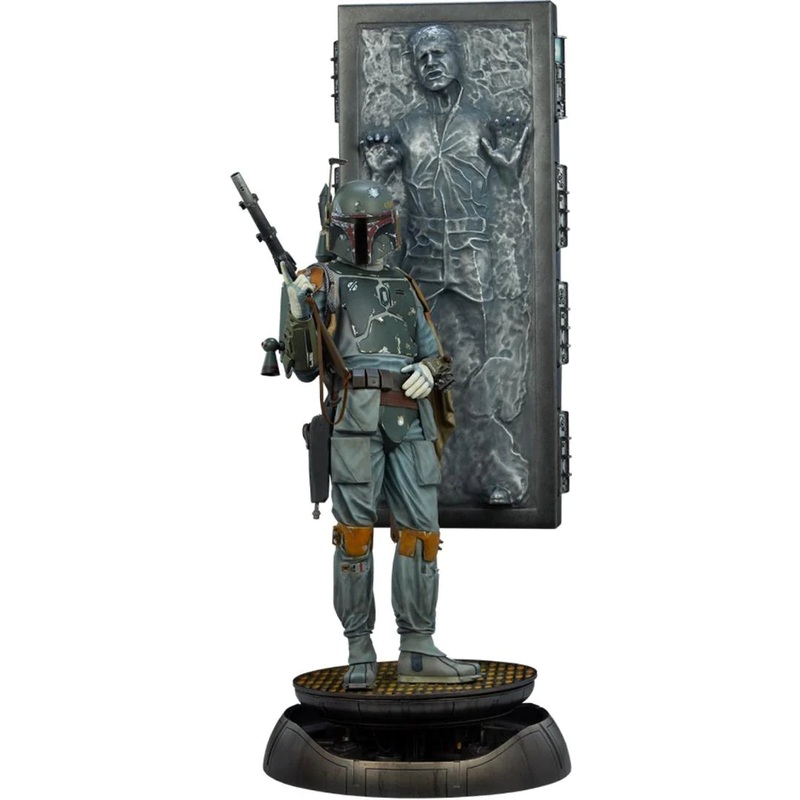 BOBA FETT AND HAN SOLO IN CARBONITE Premium Format Figure By Sideshow Collectibles