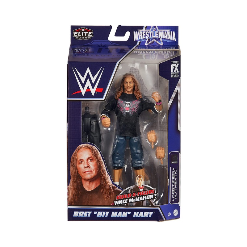 WWE WrestleMania Elite Collection Bret "Hit Man" Harti Action Figure