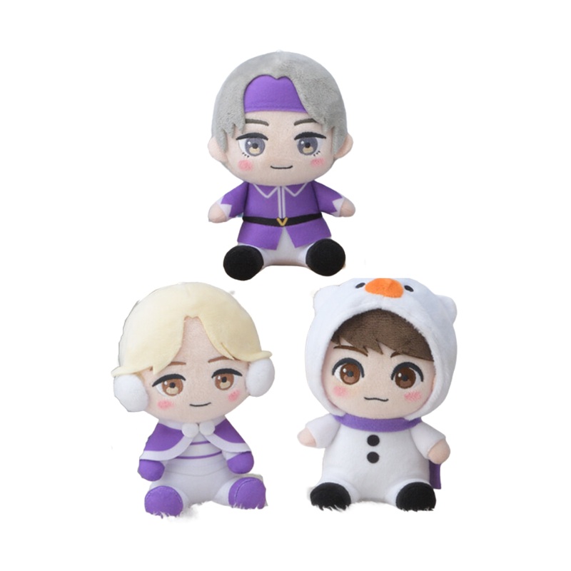 BTS Tinytan Purple Holidays Mascot Plush Jimin & V & Jung Kook by Sega (1 Random)