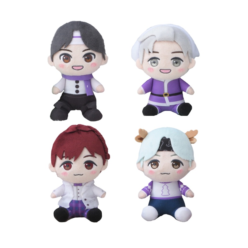 BTS Tinytan Purple Holidays Mascot Plush Rm, Jin , Suga & J-Hope by Sega (1 Random)