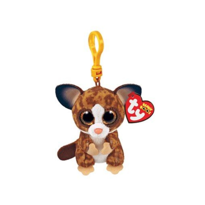 Beanie Boos Bushbaby Binky Brown Clip Plush