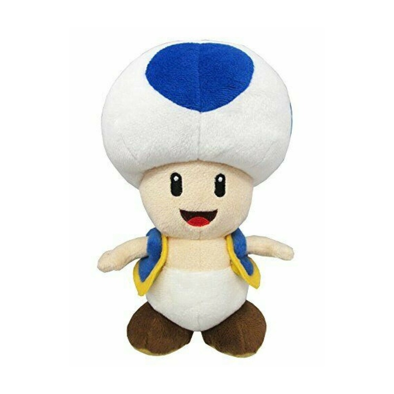 Super Mario Blue Toad 8" Plush by San - ei