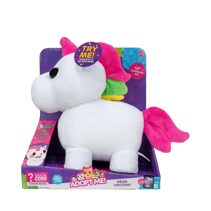 ADOPTME PLUSH NEON UNICORN 12 B/O